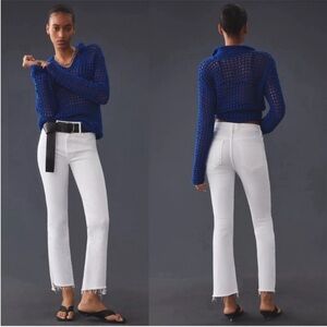 MOTHER The Hustler Ankle Fray Jean Fairest of them All White Sz 32